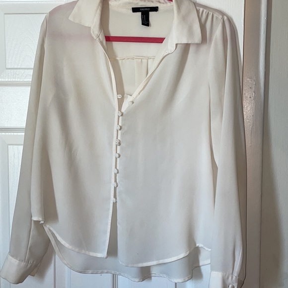 Sheer cream Blouse - Picture 3 of 3